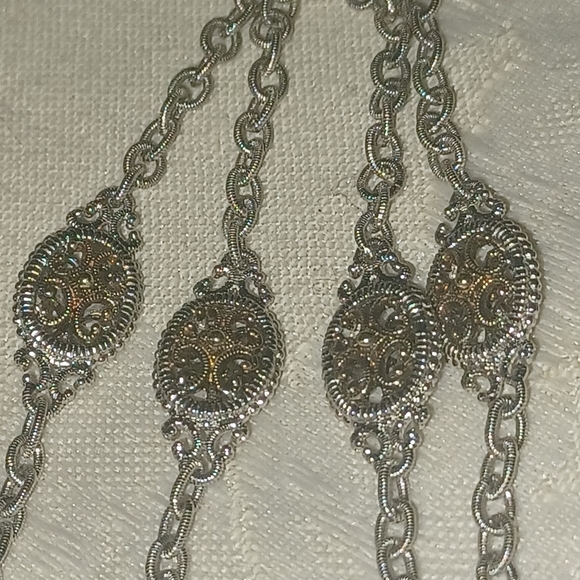 Gabriel & Co. Sterling Silver & 18k Station Necklace, 18 Inches - Picture 4 of 8